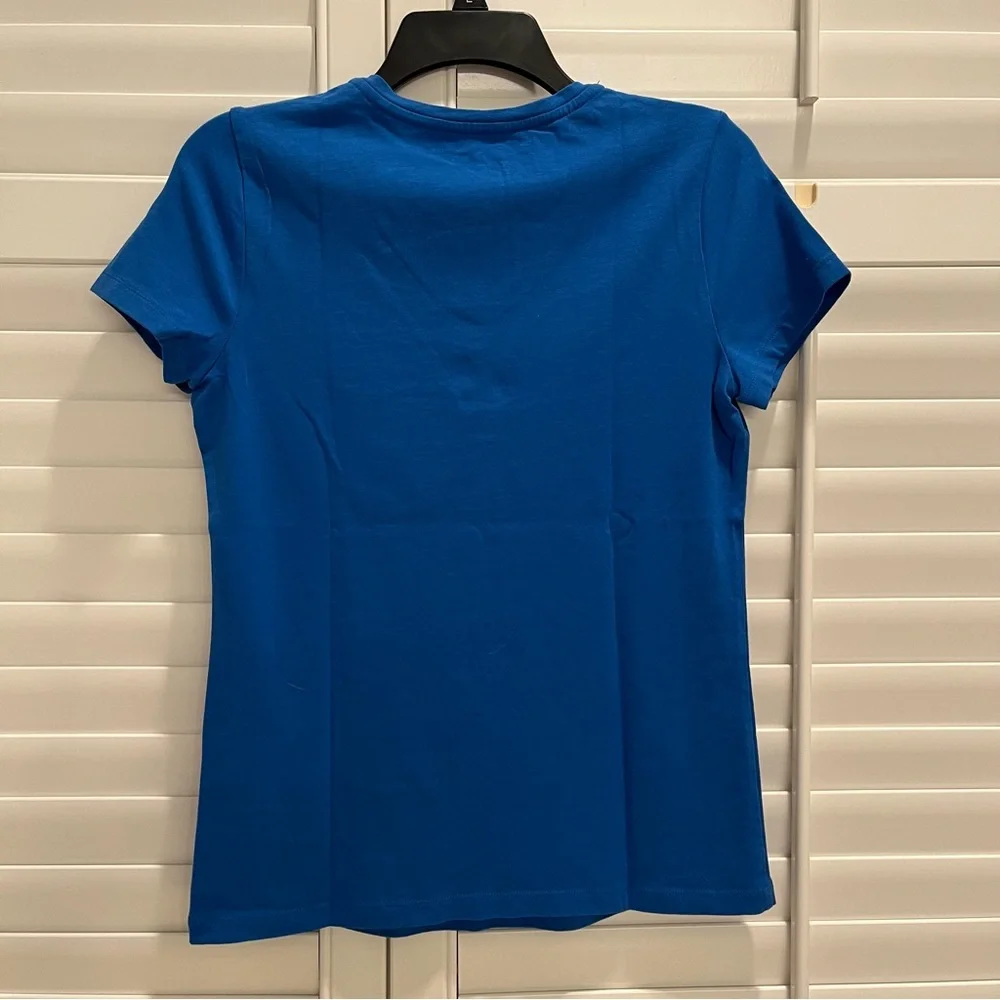 Nautica Women's Blue V-Neck Tee - Picture 3 of 3